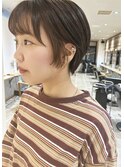 【熊澤】マッシュショート×透明感ベージュイヤリングカラー
