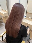 ピンクベージュハイトーンカラーブリーチダブルカラー佐賀