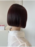 福井大和田 ボブ タッセルボブ ボルドーカラー ワインレッド