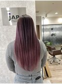 成人式紫エアタッチバレイヤージュ