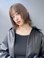 トルネード(TORNADO) フェイスレイヤーボブ 透明感カラー 切りっぱなしベージュt119