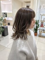 ミディアムベージュハイライト/白髪ぼかしも可能