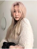 ハイトーン ホワイトベージュ ブリーチ ベージュ 透明感