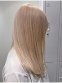 12944ミルクティーベージュ髪質改善ストレートマロンベージュ