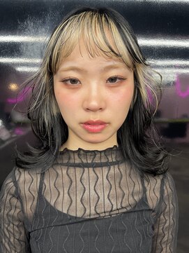 キジ(KIJI) フェイスフレーミング/インナーカラー/ブロンド/ワイドバング