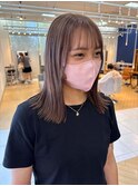 " 透け感抜群" ダブルカラー ミルクティーピンクベージュ
