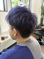 ヴィアルス 花山店(VIARS)&nbsp;刈り上げマッシュショート×パープルカラー