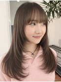 韓国風レイヤーカット髪質改善ダブルカラーハッシュカット