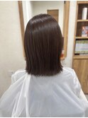 ショコラブラウン艶ボブ