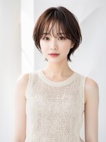ルービック なかもず(Rubik's)&nbsp;丸みショート×透け感バング大人可愛いスタイル
