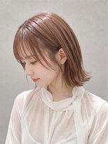 リア トーキョー(Lia TOKYO)&nbsp;【工藤武士】外ハネボブ×ピンクベージュ横顔も可愛い艶スタイル