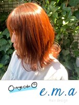 エマヘアデザイン(e.m.a Hair design)&nbsp;オレンジカラー