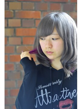 ソレイジュ(soleige) グレーアッシュ・インナーパープル