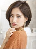 ふんわりトップで美形！ショートレイヤーボブ