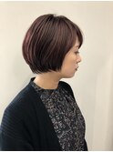 イルミナブロッサムハイライトマッシュボブ《鶴見美容室 warm》