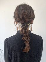 Emma ecole 金箔ヘア 編みおろし 結婚式ヘアアレンジ by.木村