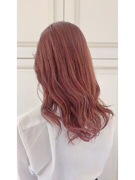ネオリーブカフ 鶴ヶ峰店(Neolive caff) ハイトーンカラー!サーモンピンク◎