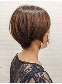 丸みショート/マッシュショート/ことりベージュ/くすみベージュ