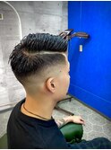 パリッと横分けフェード