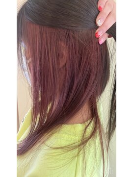 アンファン(Hair Salon enfantsアンファン) インナーピンクカラー