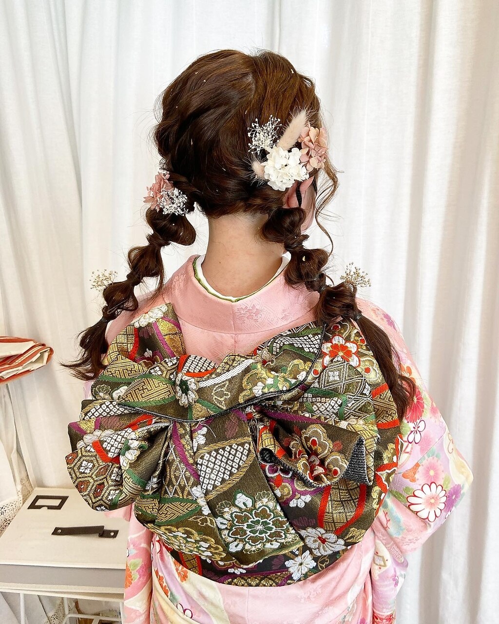 成人式　　髪飾りセット 成人式ツインヘアセット着付け【卒業式袴/立川/立川/浴衣/立川
