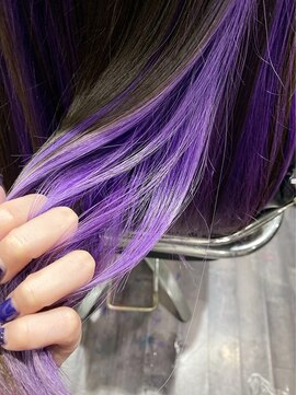 ミミック (mimic) 【派手髪】purple inner color【インナーカラー】