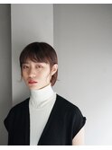 まろやか ショコラアッシュ ショートボブ 自由が丘　YUTA