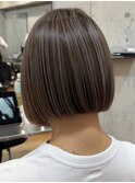 ハイライトショートヘアダブルカラーイルミナカラーオージュア