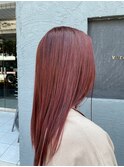 秋先取りのピンクローズカラー　担当：小林/ピンクブラウン/艶髪