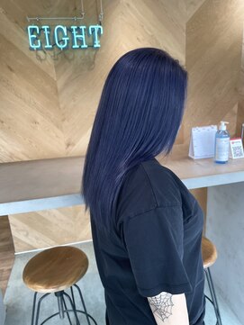 エイト 沖縄豊崎店(EIGHT toyosaki) 【EIGHT 豊崎】お客様スタイル_フルブリーチ×ネイビーブルー