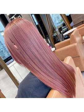 エヌプラス(N+) 切りっぱなしボブ/エアリーロング/美髪/ピンクブラウン