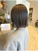 簡単外ハネオリーブグレージュ