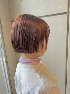 バディヘア ルーツ(BUDDY HAIR ROOTS) 大人ショートボブ×オレンジベージュ
