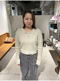 丸くならないぱっつんボブ