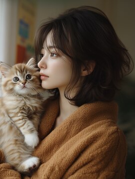 アルトリスト(Altruist Aging×HAIR&SPA) ★ダークアッシュ大人ガーリーボブ着物ミディアムレイヤーカット