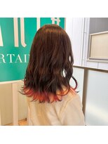 アース 大曽根店(HAIR&MAKE EARTH)&nbsp;ブラウン、オレンジ、ブラック　デザインカラー＋トリートメント