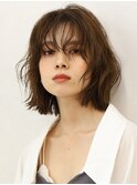 20代30代ミニボブココアブラウン小顔美肌ストレート丸み