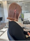 ミルクティーベージュケアブリーチハイトーンボブレイヤーぼぶ