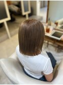 切りっぱなしボブ×ハイトーン8.21ハイライトカラー