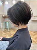 丸みショートボブ◎暗めカラー◎クールショート◎20代~50代