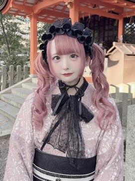 オズ 梅田店(OZ) エクステごとカラーでラベンダーピンク/バージンレミー/量産ヘア