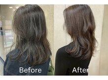 白髪を自然に馴染ませ柔らかさと立体感をつくる白髪ぼかし実例紹介