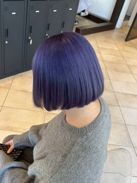 ハイライトブリーチダブルカラーレイヤーカットくびれレイヤー