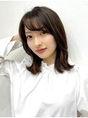 梅田/髪質改善/ココアブラウン♪外ハネ大人ミディ