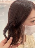 ツヤ感を大事に♪ピンクブラウンカラー