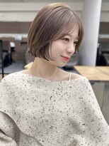 ミリ(mm)&nbsp;レイヤーボブ オリーブベージュ カラー 韓国 髪質改善 仙台