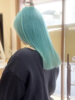ヨハヘアガーデン(YOHA HAIR GARDEN) ◎ハイトーン水色カラー @shoki_yoha