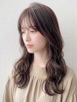 ルーム 大通店(ROOM)&nbsp;髪質改善カラーシアーグレージュ艶髪くびれ巻きロング秋カラー