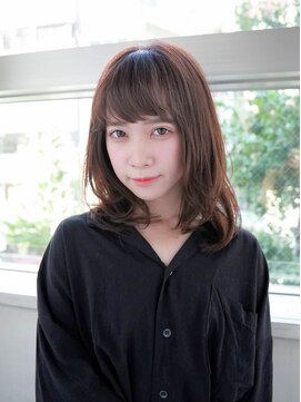 ルティア(Lutia) 流しバング ナチュラルブラウン 内巻き ★★