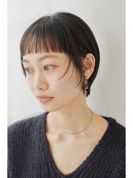 トリッカ 銀座(tricca) ショートバング/ミニマムショート/暗髪